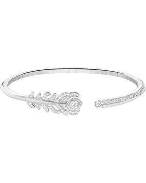 Boucheron And Diamond Plume De Paon Bracelet - White