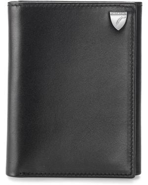 Aspinal of London Leather Trifold Wallet - Black
