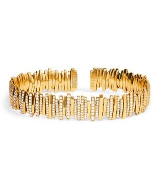 Suzanne Kalan And Diamond Half Pavé Cuff Bangle - Metallic