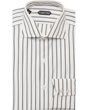 Tom Ford Cotton Stripe Shirt - White