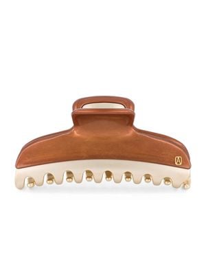Alexandre De Paris Plated Claw Hair Clip - Brown