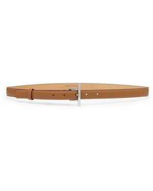 McQueen Leather T-Bar Belt - Natural