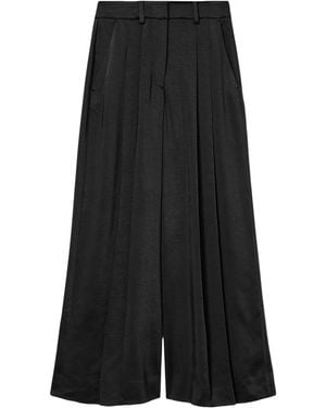 AllSaints Satin Poppy Wide-Leg Pants - Black