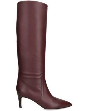 Paris Texas Leather Knee-High Stiletto Boots 60 - Brown