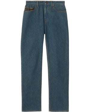 Burberry Heavyweight Mid-Rise Straight Jeans - Blue