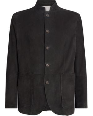 Eleventy Suede Jacket - Black