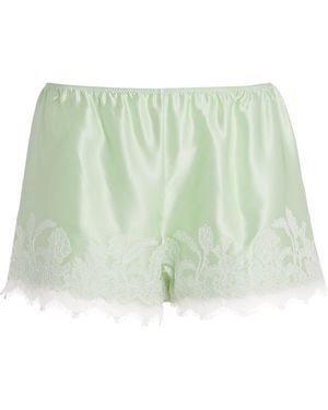 Torlowei Silk Lace Pajama Shorts - Green