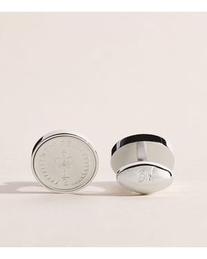 Babette Wasserman Rhodium-Plated Halfpenny Cufflinks - Natural