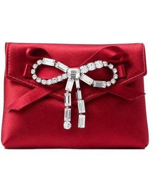 Jimmy Choo Soft Bow Card Holder - Red