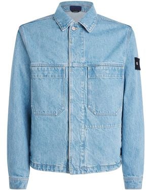 Stone Island Denim Coach Jacket - Blue
