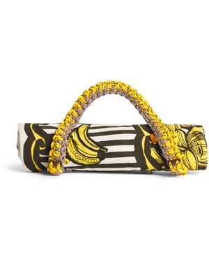 ALÉMAIS Cotton Printed Mona Towel And Carry - Yellow
