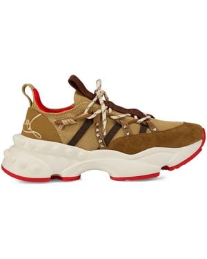 Christian Louboutin Trailnrun Leather Sneakers - Brown