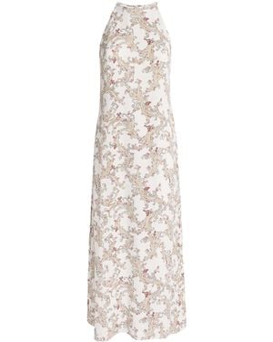 ME+EM Crepe Halterneck Maxi Dress - White