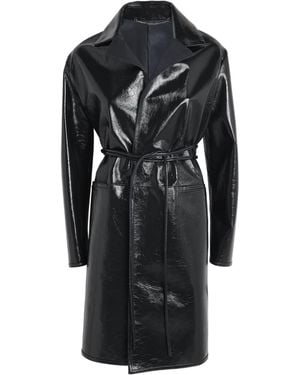 Kiton Patent Leather Overcoat - Black