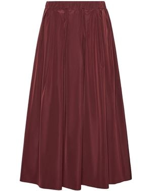 Weekend by Maxmara Taffeta Pleated Midi Skirt - Purple