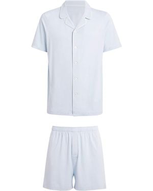 Derek Rose Modal Short Basel Pajama Set - White