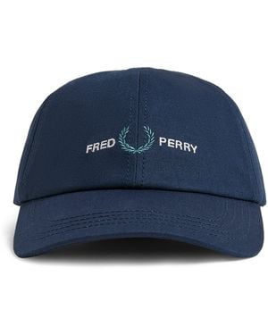 Fred Perry Cotton Twill Logo Cap - Blue
