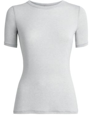 Skims Modal Sheer T-Shirt - Grey