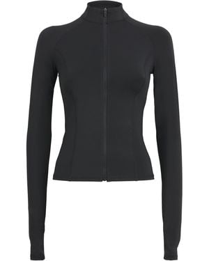 ADANOLA Long-Sleeve Zip-Up Ultimate Top - Black