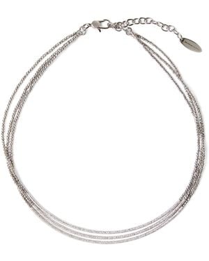 Brunello Cucinelli Sterling Beaded Necklace - Metallic