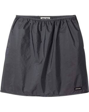 Miu Miu Technical Fabric Mini Skirt - Black