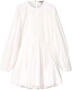 AllSaints Smocked Chia Mini Dress - White