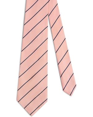 dunhill Mulberry Silk Stripe Tie - Pink