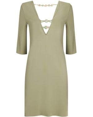 Eres Jersey Beaded Fabuleuse Mini Dress - Green