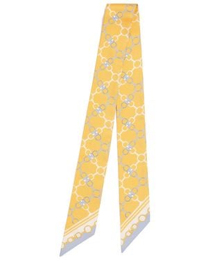 Harrods Silk Twill Snaffle Scarf - Metallic