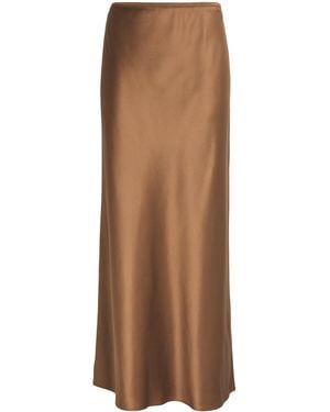 JOSEPH Silk Satin Isaak Maxi Skirt - Brown