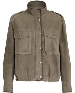 Brunello Cucinelli Leather Jacket - Green