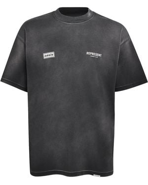 Represent X Oasis Cotton T-Shirt - Black