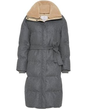 Brunello Cucinelli Virgin Wool Down Puffer Coat - Grey