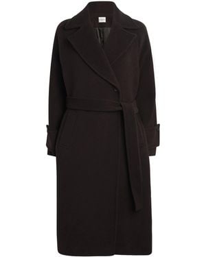 Claudie Pierlot Wool-Blend Belted Coat - Black