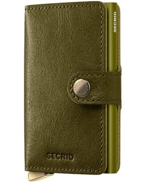 Secrid Basco Leather Miniwallet - Green