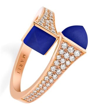 Marli New York Midi, Diamond And Lapis Lazuli Cleo Ring - Blue