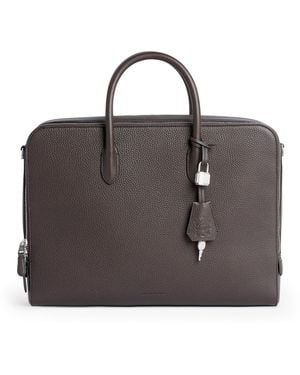 dunhill Leather Bourdon 38 Briefcase - Brown