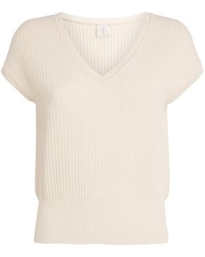 Eleventy Cotton Knitted Jumper Vest - White