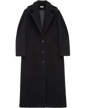 Loewe Cashmere Hooded Coat - Black