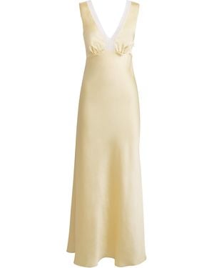 Sandro Lace-Trim Maxi Dress - Metallic
