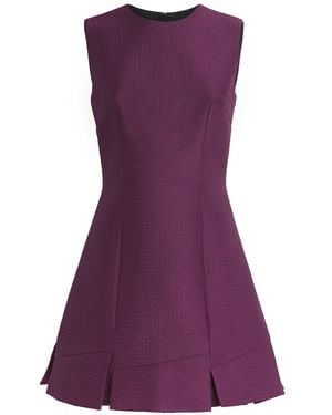 Emilia Wickstead Pleated Petronella Mini Dress - Purple
