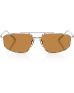 Prada Metal Rectangular Sunglasses - Natural