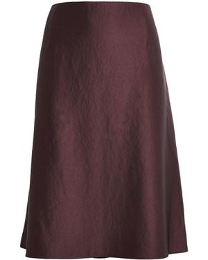 Vince Satin A-Line Skirt - Purple