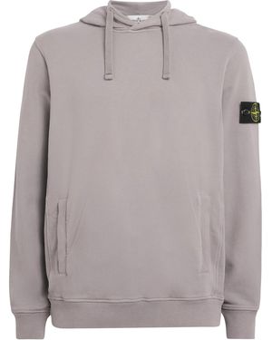 Stone Island Organic Cotton Compass Hoodie - Grey