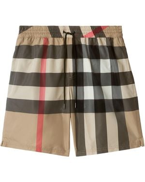 Burberry Check Swim Shorts - Green