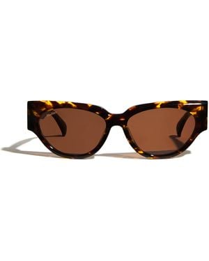 Max Mara Tortoiseshell Oval Sunglasses - Brown