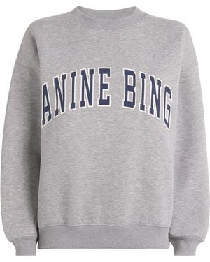 Anine Bing Cotton-Blend Spencer Sweatshirt - Gray