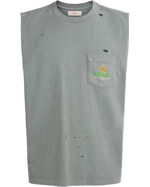 CHERRY LA Cotton Thirst Quencher Running Shirt - Gray
