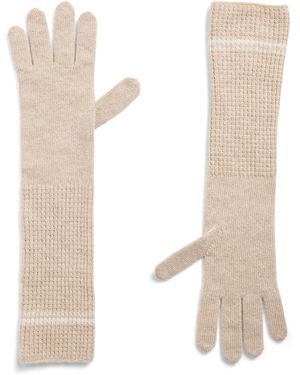 Eleventy Wool-Cashmere Gloves - White