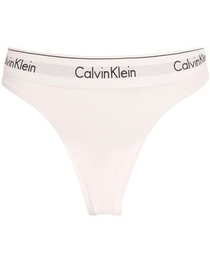 Calvin Klein Logo Thong - White